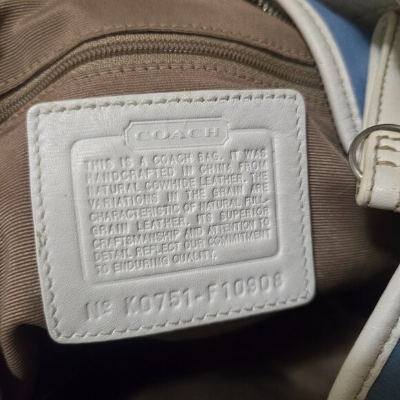 Vintage Y2K Coach K0571-F10908 Periwinkle Leather Hobo Bag EUC - Picture 7 of 7